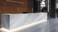 Ресепшен из мрамора Bianco Carrara (Бьянко Каррара)